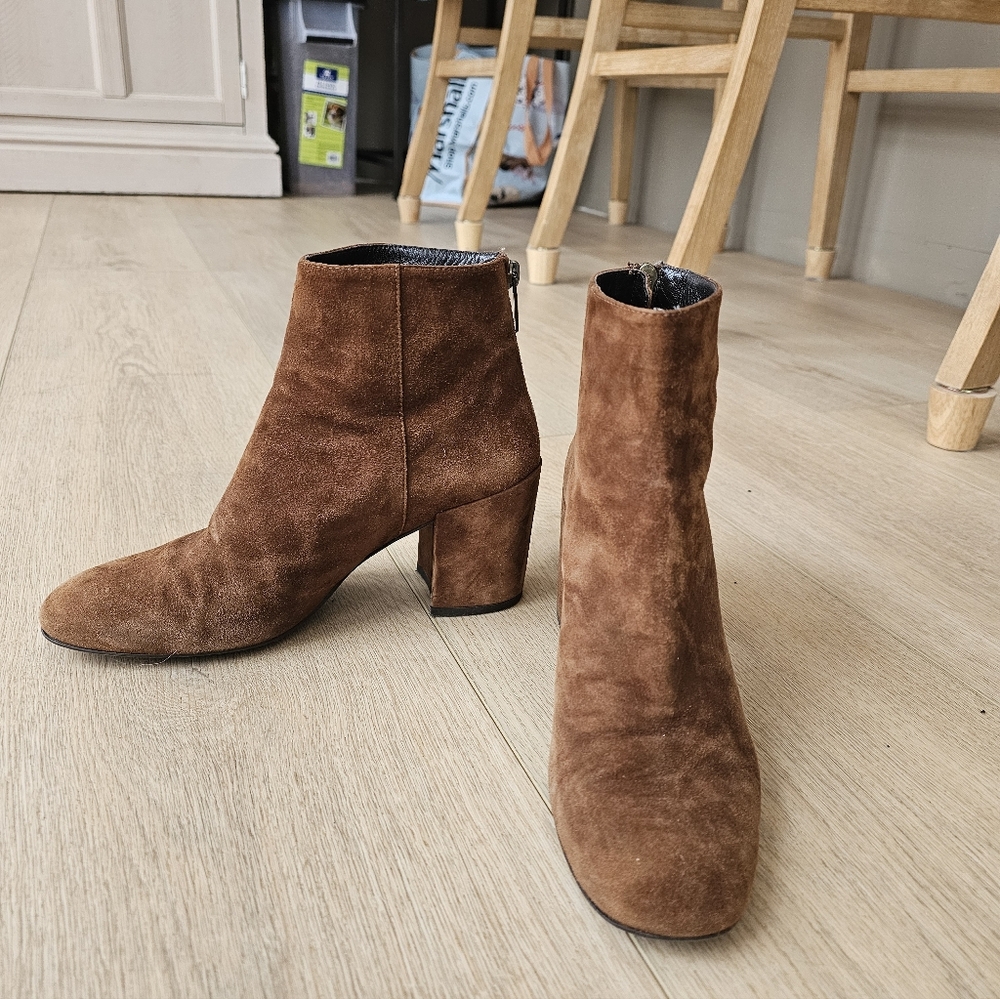 Stuart Weitzman Brown Suede Ankle Boots